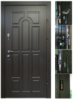 двери входные (наружные) ЭЛИТ, цвет: Vinorit-20, модель двери: Б-148