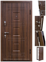 Входные двери КОРДОН в цвете орех белоцерковский, модель двери: 802
