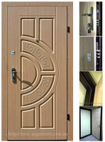 двери входные с МДФ накладками, цвет: белый венге, модель двери: Б-18