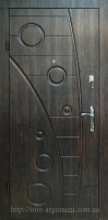 двери входные с МДФ накладками, цвет: тиковое дерево, модель двери: Б-257